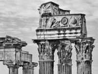 Imperial Fora. Temple of Saturn and Temple of Vespasian and Titus. Rome, 2010 by Pino Musi contemporary artwork photography