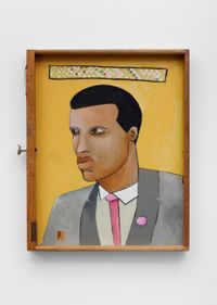 Man in a cufflink drawer by Lubaina Himid contemporary artwork painting, works on paper, drawing