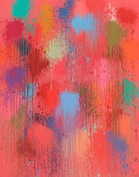 Red Fizz by Ian Davenport contemporary artwork painting