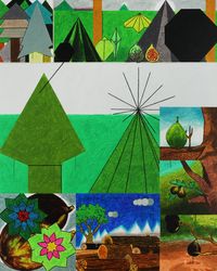 Tree and Cone by Hyunsun Jeon contemporary artwork painting