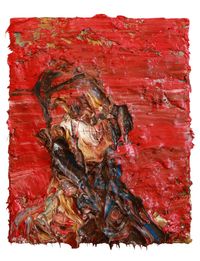 Self-Portrait in Red by Antony Micallef contemporary artwork painting