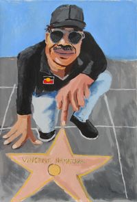 Self Portrait (Walk of Fame) by Vincent Namatjira contemporary artwork painting