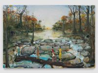 Crossing the Creek by Verne Dawson contemporary artwork painting