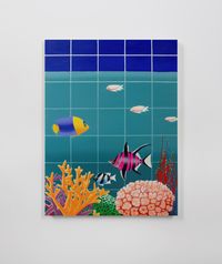 Aquarium by Alec Egan contemporary artwork painting, works on paper