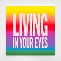 LIVING IN YOUR EYES by John Giorno contemporary artwork painting, works on paper