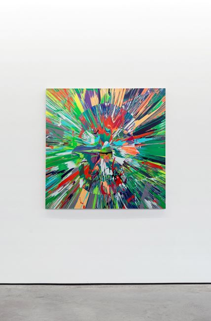 Beautiful Muruga paranoia intense painting (with extra inner beauty) by Damien Hirst contemporary artwork