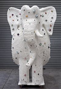 He of 109 Names and one tusk by Rohan Wealleans contemporary artwork sculpture