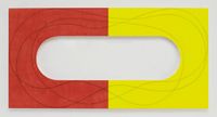 Red/Yellow Extended Frame by Robert Mangold contemporary artwork painting, works on paper, drawing