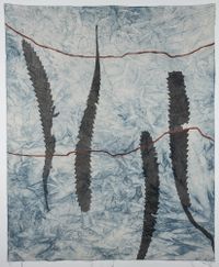 memory scar with banksia leaves by Judy Watson contemporary artwork painting, works on paper, drawing