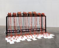 Inside the Fire Circle by Mounir Fatmi contemporary artwork sculpture, installation