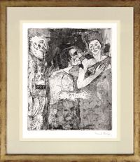 Frau, Mann, Diener (Woman, Man, Servant) by Emil Nolde contemporary artwork print