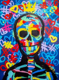 Street Skull by Bradley Theodore contemporary artwork painting