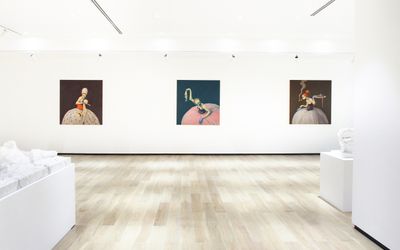 Exhibition view: Duo Solo Exhibition of Michael Kvium & Christian Lemmerz, Tang Contemporary Art, Bangkok (17 December 2020–31 January 2021). Courtesy Tang Contemporary Art. 