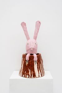 Warren ashtray rabbit by Luis Vidal contemporary artwork sculpture, ceramics