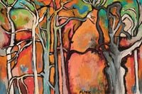 Ascending Forest by Audrey Flack contemporary artwork painting, works on paper