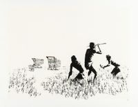 Trolleys by Banksy contemporary artwork print