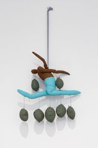 Gymnast With Hanging Sacks by Lisa Walker contemporary artwork painting, sculpture