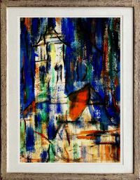 Kirche in Allendorf (Church in Allendorf) by Christian Rohlfs contemporary artwork painting