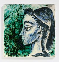Femme au foulard[Woman with scarf] by Pablo Picasso contemporary artwork ceramics