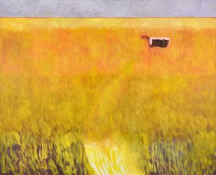 Maude Maris, I asked the grass (2023). Oil on canvas. 130 x 160 cm. Courtesy Praz-Delavallade, Paris/Los Angeles.