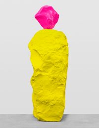 pink yellow nun by Ugo Rondinone contemporary artwork sculpture