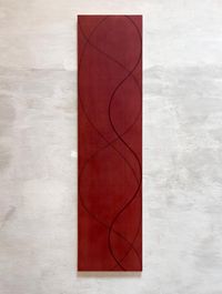 Column Painting 8A (Dark Red Study) by Robert Mangold contemporary artwork painting, drawing