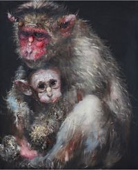Lonely Monkey #5 by Li Tianbing contemporary artwork painting