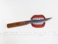 Faca nos dentes [Knife in the teeth] by Jonathas de Andrade contemporary artwork photography