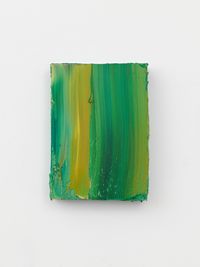 Untitled (Emerald Green/Indian Yellow Lake) by Jason Martin contemporary artwork painting, works on paper, sculpture