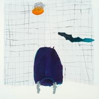 Violet Cradle (Net Let) by Marie Le Lievre contemporary artwork painting, works on paper, drawing