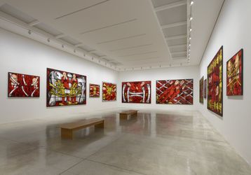 Exhibition view: Gilbert & George, CORPSING PICTURES, White Cube, Mason's Yard, London (29 March–20 May 2023). Courtesy White Cube.