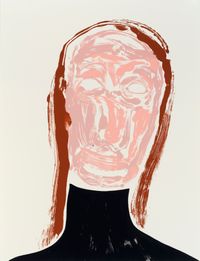 Self Portrait: Tired (black turtle neck) by Nicola Tyson contemporary artwork works on paper