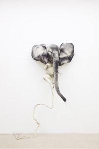 Baby elephant by Juae Park contemporary artwork mixed media