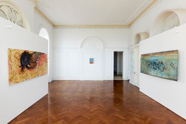 Exhibition view: Chioma Ebinama, The Eyes of the Beloved are Everywhere, Maureen Paley, Morena Di Luna, Hove (1 July–10 September 2023). © Chioma Ebinama. Courtesy Maureen Paley, London. Photo: Stephen James. 