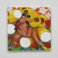 Painting Girl by Aki Kondo contemporary artwork painting