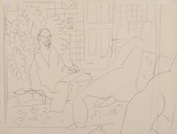 Le peintre et son modèle by Henri Matisse contemporary artwork painting, works on paper, drawing