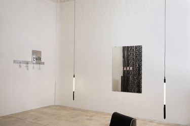 Exhibition view: Monica Bonvicini, STAGECAGE, Galerie Krinzinger, Vienna (1 September–30 October). Courtesy Galerie Krinzinger.