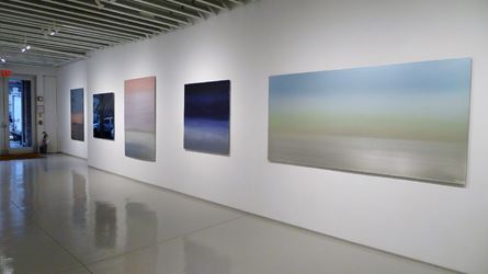 Exhibition view: Miya Ando, Drifting Cloud, Flowing Water, Sundaram Tagore Gallery, Chelsea, New York (2 March–14 April 2018). Courtesy Sundaram Tagore Gallery.