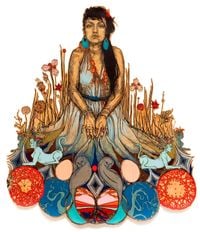 Moni And The Sphinx by Swoon contemporary artwork print