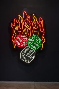 Hot-Hand in a Dice game by Awol Erizku contemporary artwork sculpture