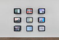 TV Text & Image (Image World Version) by Gretchen Bender contemporary artwork sculpture