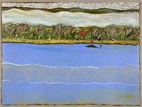 the threshold of the invisible by Billy Childish contemporary artwork painting