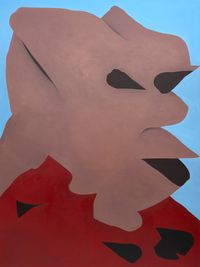 BUST-heeped red by Björn Knapp contemporary artwork painting
