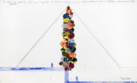 Le pilier des Migrants Disparus by Barthélémy Toguo contemporary artwork works on paper, mixed media
