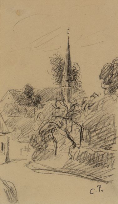 Chemin devant l'église, Éragny by Camille Pissarro contemporary artwork
