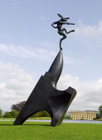 Large Nijinski on Anvil Point by Barry Flanagan contemporary artwork sculpture