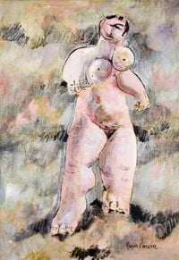 Nue Debout by Hugues Pissarro contemporary artwork painting