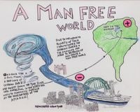 A Man Free World by Chris Burden contemporary artwork print