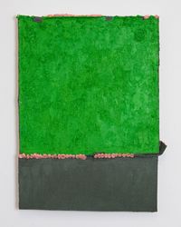 Untitled (green with pink) by Louise Gresswell contemporary artwork painting