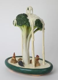 Chicken & Broccoli_Waterfall by Park Ji Hyun contemporary artwork sculpture
